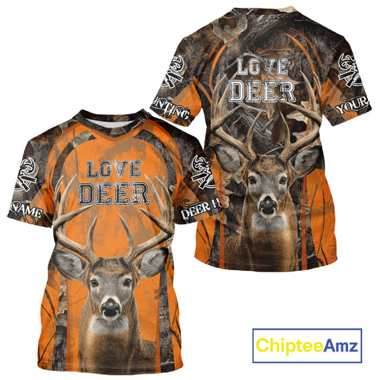 Custom Camo 3D Whitetail Deer Hunting Shirt Best Hunting Clothes For Deer Season NBT243
