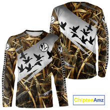 Load image into Gallery viewer, Duck Hunting Mallard Duck Waterfowl Custom Name 3D All Over Print Shirt, Hunting Gifts for Men NBT295