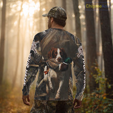 Load image into Gallery viewer, Brittany Dog Mallard Duck Hunting 3D Custom Name Shirts for Men, Hunting Gifts for Hunters NBT254