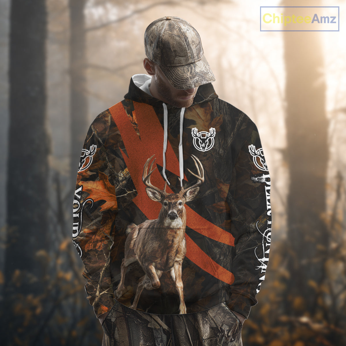 Best Custom Camouflage Whitetail Deer Hunting Shirt All-Over Print 3D For Deer Hunters NBT255