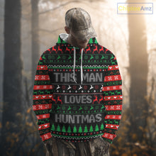 Load image into Gallery viewer, Deer Hunting Funny Ugly Christmas Sweatshirt Full Print Shirts Christmas Pattern, Christmas Gift NBT301
