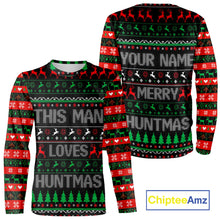 Load image into Gallery viewer, Deer Hunting Funny Ugly Christmas Sweatshirt Full Print Shirts Christmas Pattern, Christmas Gift NBT301
