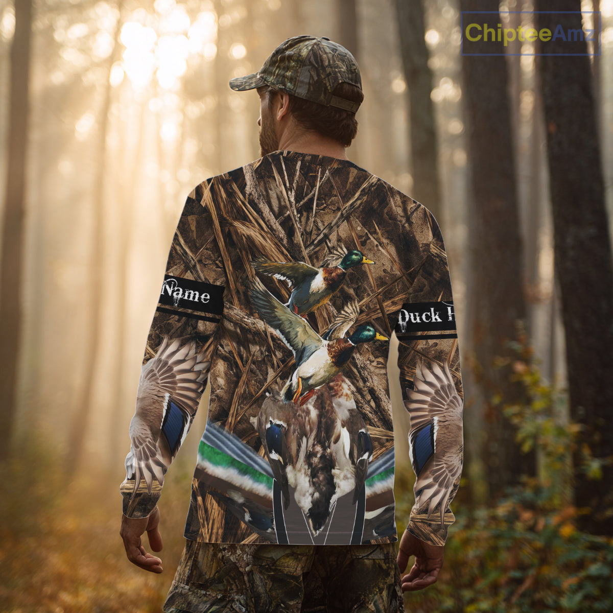 Personalized Mallard Duck Hunting Camo 3D All Over Print Custom Name Shirts, Hunting Gifts NBT181