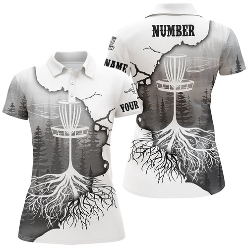 Black Forest Womens Disc Golf Polo Shirt Customized Disc Golf Tops For Women Disc Golf Basket LDT1033