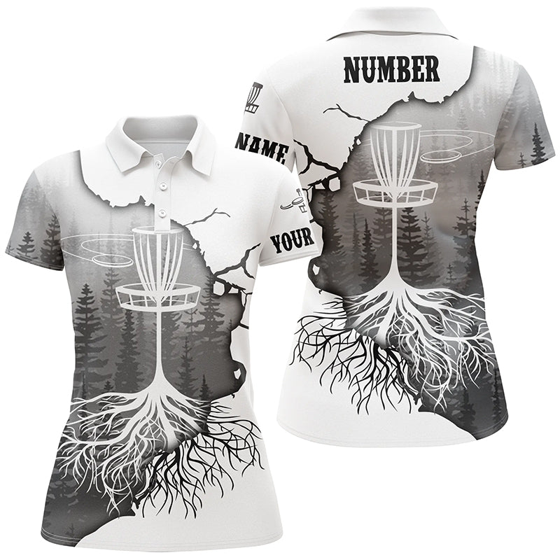 Black Forest Womens Disc Golf Polo Shirt Customized Disc Golf Tops For Women Disc Golf Basket LDT1033