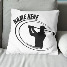Load image into Gallery viewer, Black And White Custom Golf Pillow Personalized Golf Gifts For Golfer LDT1219