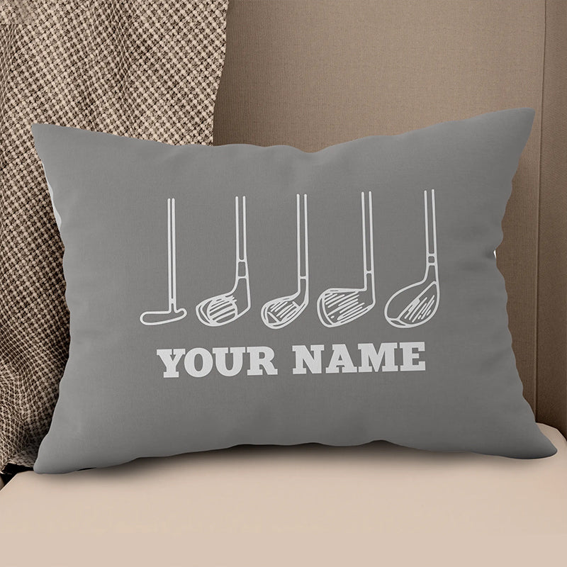 Grey Golf Clubs Customized Golf Pillow Cool Golf Gifts For Golf Lovers LDT1084