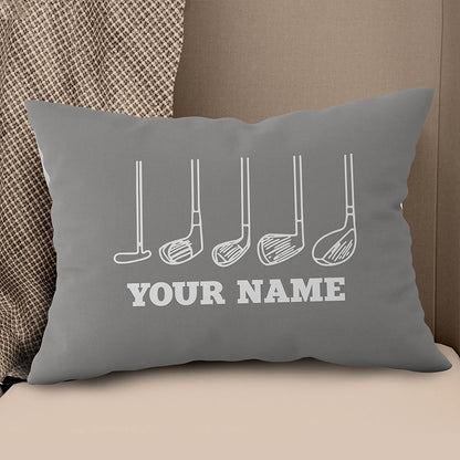 Grey Golf Clubs Customized Golf Pillow Cool Golf Gifts For Golf Lovers LDT1084