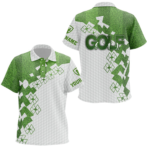 Elegant Golf In Green Unisex Kids Golf Polo Shirt White Green Golf Shirts For Kid Golfing Gifts LDT0585