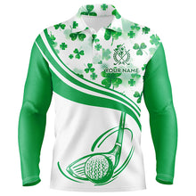 Load image into Gallery viewer, Green Clover St Patrick Day Mens Golf Polo Shirts Customized Golf Shirts For Men Golf Gifts LDT1300