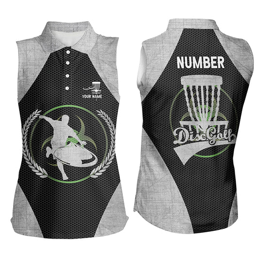 Custom Name And Number Womens Sleeveless Disc Golf Polo Shirts Personalized Cool Golf Gifts For Women LDT0284