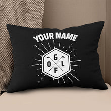 Load image into Gallery viewer, Golf Club Labels Black White Custom Throw Pillow Personalized Golf Gifts LDT1135