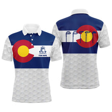 Load image into Gallery viewer, Colorado Flag Mens Golf Polo Shirt Custom Patriotic Golf Shirts For Men Golfing Gifts LDT0326