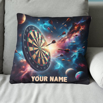 Dartboard In Galaxy Custom Darts Throw Pillow Personalized Dart Gifts LDT1150