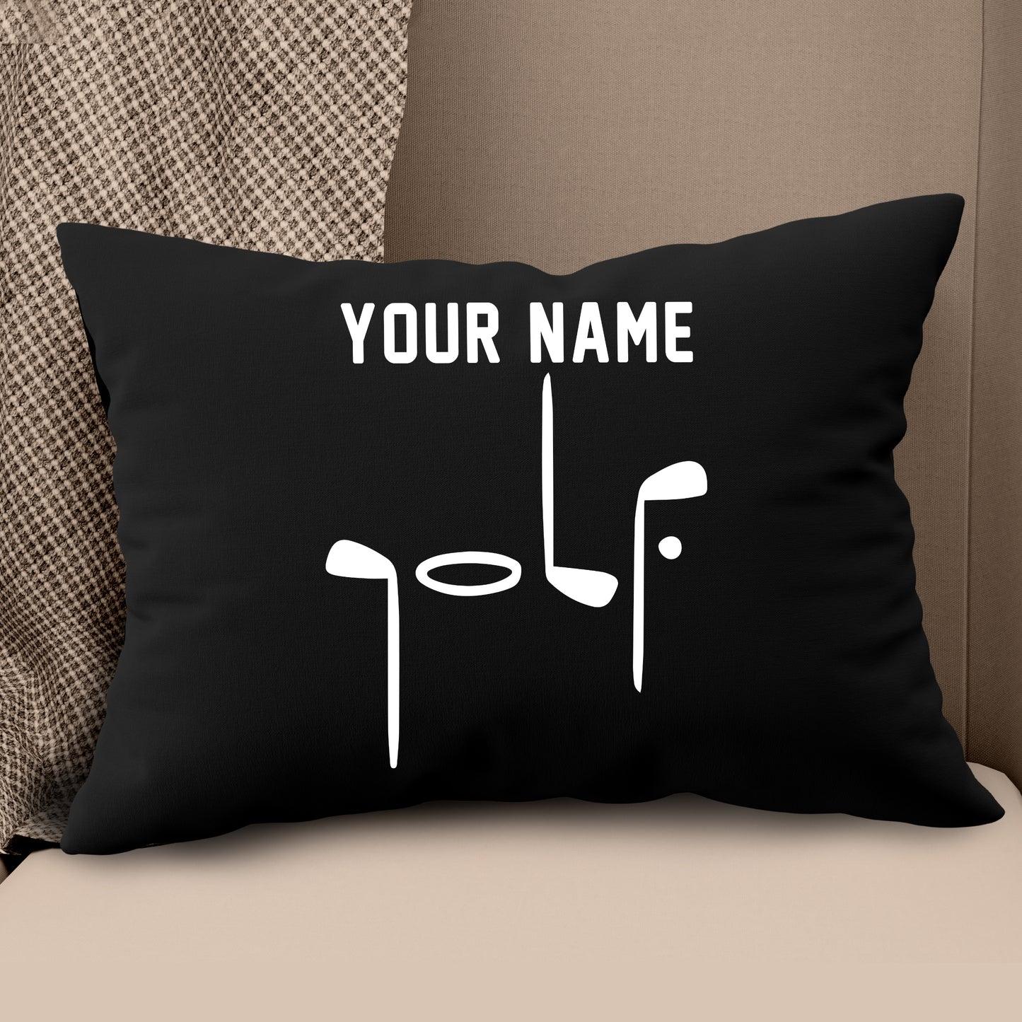 Black White Golf Clubs Customized Golf Pillow Golf Gifts For Golf Lovers LDT1083