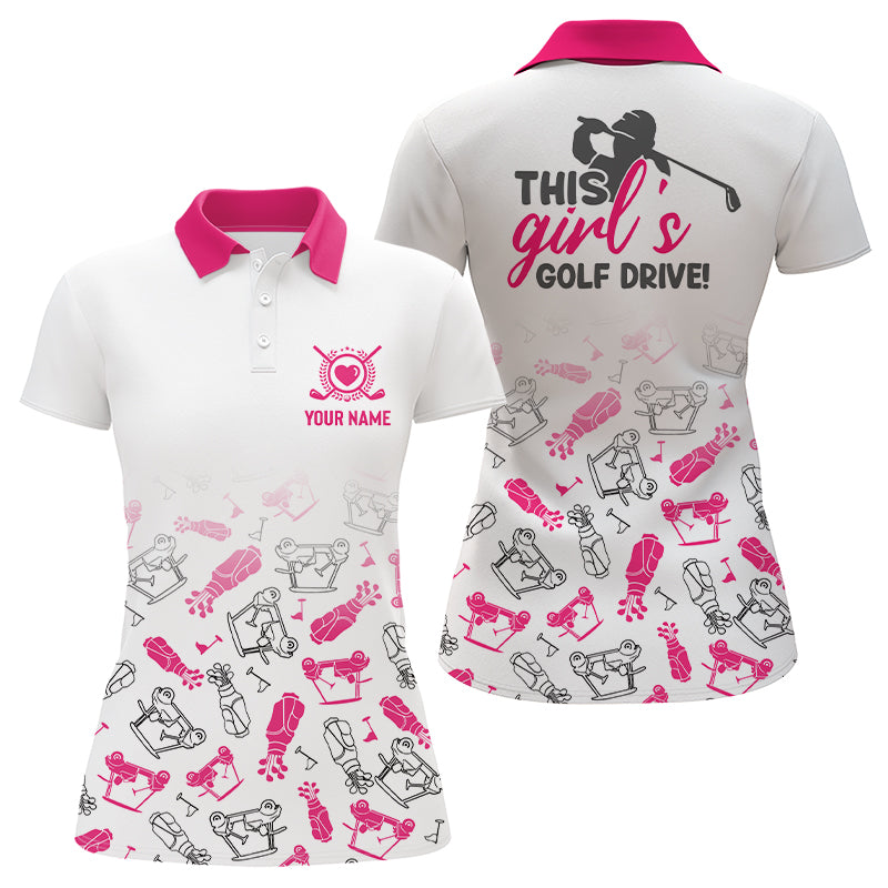 Golf Equipment Womens Polo Shirt With Swearing Pattern, Golf Shirts For Women, Golfer Gifts LDT0030