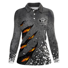 Load image into Gallery viewer, Paint Splash Womens Disc Golf Polo Shirt Personalized Fire Flame Disc Golf Shirts For Women LDT1051