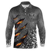 Load image into Gallery viewer, Paint Splash Mens Disc Golf Polo Shirt Personalized Fire Flame Disc Golf Shirts For Men Golf Gifts LDT1051