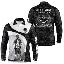 Load image into Gallery viewer, Assuming I&#39;m Just An Old Man Skull Golf Polo Shirt Skeleton Funny Golf Shirts For Men LDT0557