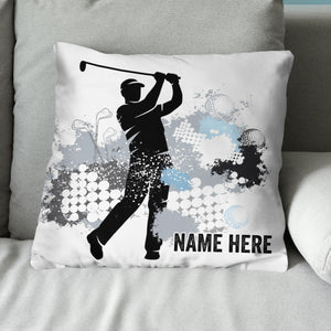 Dynamic Golf Sport Graphic Cool Golfer Custom Throw Pillow Personalized Golf Gifts LDT1252