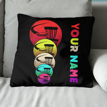 Load image into Gallery viewer, Multicolor Disc Golf Basket Custom Pillow Personalized Disc Golf Gifts LDT1092
