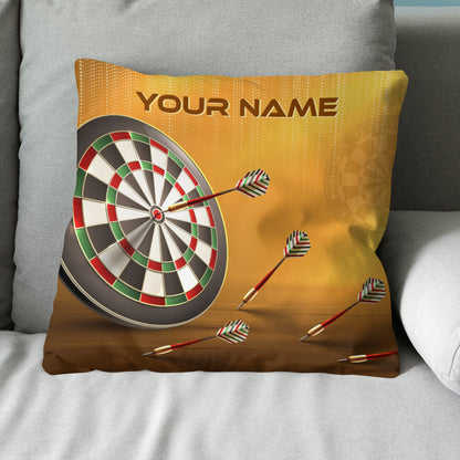 Dartboard Custom Throw Pillow Personalized Dart Gifts For Dart Lovers LDT1107