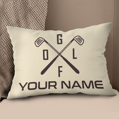 Retro Cross Golf Clubs Custom Pillow Personalized Golf Gifts For Golfer LDT1128