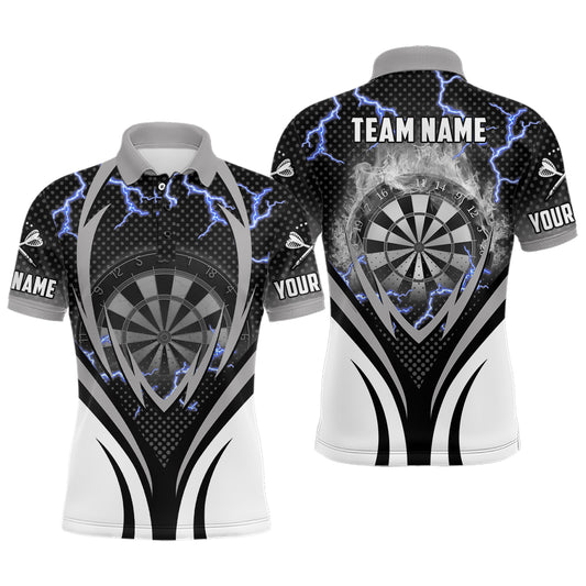 Thunder Lightning Mens Dart Polo Shirt Custom Cool Darts Shirt For Men Dart Team Jersey LDT0655