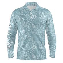 Load image into Gallery viewer, Blue Funny Easter Eggs Mens Golf Polo Shirts Custom Easter Day Golf Shirts For Men Golf Gifts LDT1336