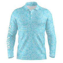 Load image into Gallery viewer, Blue Easter Eggs Mens Golf Polo Shirts Custom Easter Day Funny Golf Tops For Men Golfing Gifts LDT1337