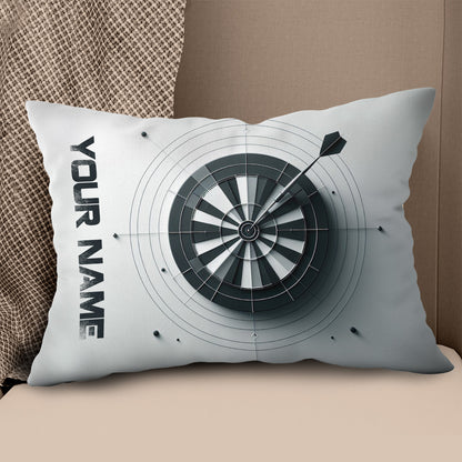Black White Basic Darts Pillow Personalized Darts Gifts For Dart Player LDT1151
