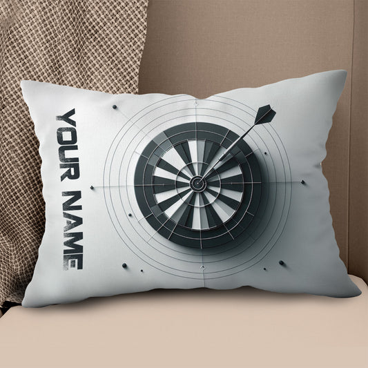 Black White Basic Darts Pillow Personalized Darts Gifts For Dart Player LDT1151