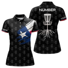 Load image into Gallery viewer, Disc Golf Pattern Texas Flag Basket Tree Customized Patriotic Disc Golf Shirts For Women LDT1482