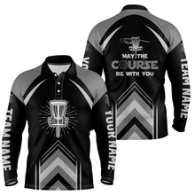 Load image into Gallery viewer, Personalized Disc Golf May The Course Be With You Mens Golf Polo Shirt Disc Golf Shirts For Men LDT0745