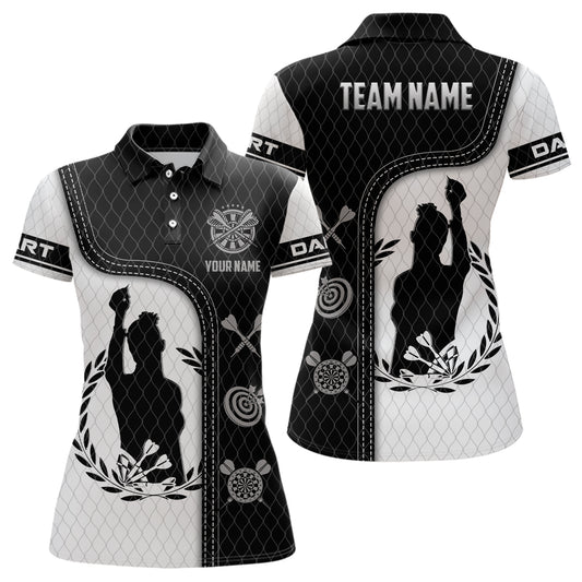 Black White 3D All Over Print Womens Darts Shirt Personalized Jersey For Darts Player LDT0994
