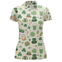 Load image into Gallery viewer, St Patrick Day Seamless Womens Golf Polo Shirts Custom Green Golf Shirts For Women Golf Gifts LDT1313