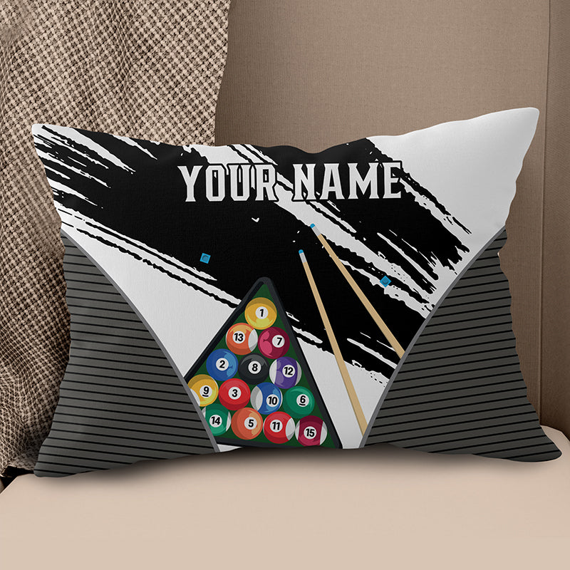Personalized 3D Billiard Balls Pillow Custom 8 Ball Pillow Billiard Gift VHM0864