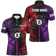 Load image into Gallery viewer, Personalized Color Smoke 8 Ball Billiards Shirts For Men Custom 8 Ball Pool Team Shirts VHM1180