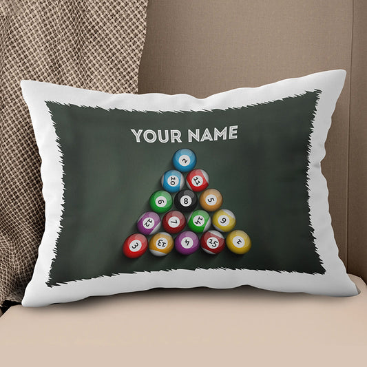 Personalized Pool Balls Pillow Custom 8 Ball Throw Pillow Billiard Gifts VHM0834