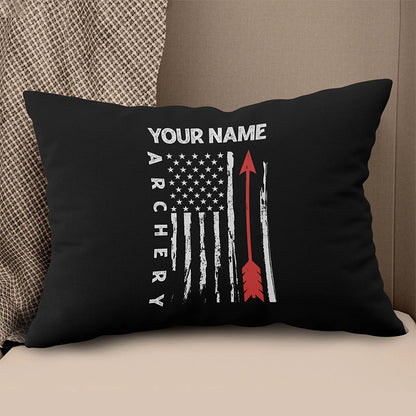 American Flag Archery Pillow Custom Name Pillow Gifts For Archery Lovers VHM0835