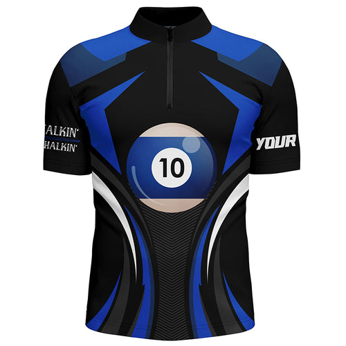 Personalized Customized Less Talkin More Chalkin Billiard 10 Ball 3D Quarter-Zip Shirts For Men VHM0962