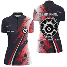 Load image into Gallery viewer, Personalized 8 Ball Billiards Shirts For Women Custom 8 Ball Pool Jerseys Mens Billiard Shirts VHM1181