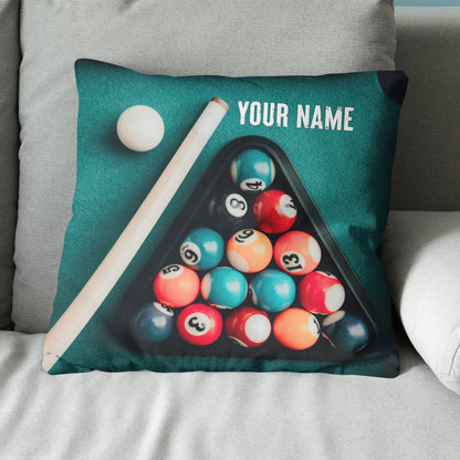 Personalized Billiard Balls Pillow Custom Throw Pillow Top Billiard Gift VHM0888