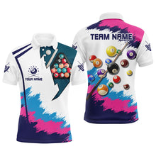 Load image into Gallery viewer, Personalized Colorful Billiard Shirts For Men Custom 3D Pool Balls Billiard 8 Ball Team Jerseys VHM1185