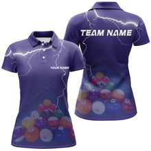 Load image into Gallery viewer, Personalized Thunder Purple Billiards Shirts For Women Billiards Team Shirts Custom Billiard Jerseys VHM1199