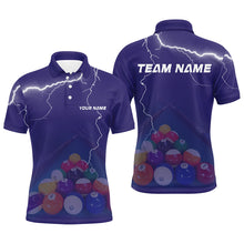 Load image into Gallery viewer, Personalized Thunder Purple Billiards Shirts For Men Billiards Team Shirts Custom Billiard Jerseys VHM1199