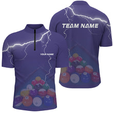 Load image into Gallery viewer, Personalized Thunder Purple Billiards Shirts For Men Billiards Team Shirts Custom Billiard Jerseys VHM1199