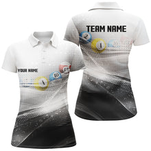 Load image into Gallery viewer, Personalized Black White Billiards Shirts For Women Billiards Team Shirts Custom Billiard Jerseys VHM1200