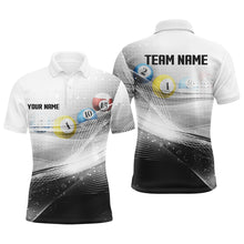 Load image into Gallery viewer, Personalized Black White Billiards Shirts For Men Billiards Team Shirts Custom Billiard Jerseys VHM1200