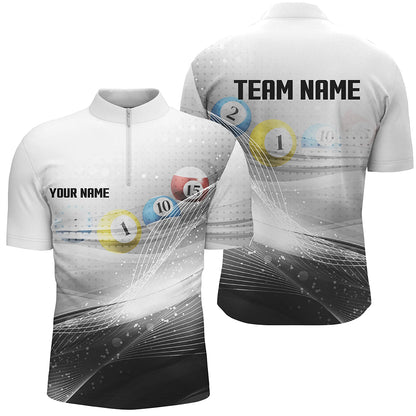 Personalized Black White Billiards Shirts For Men Billiards Team Shirts Custom Billiard Jerseys VHM1200